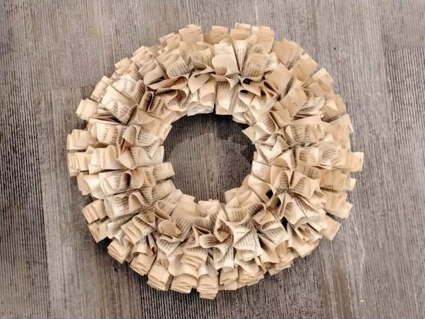 Image for event: Maker Monday: Upcycled paper wreath